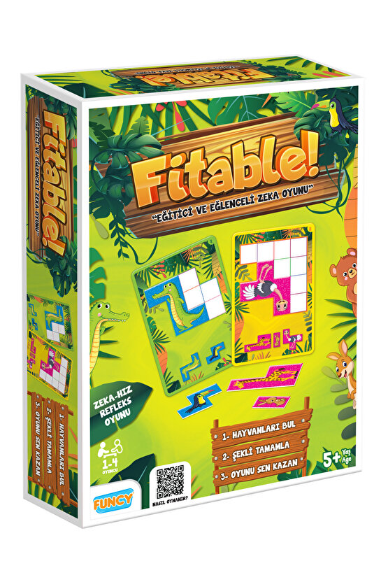 Fitable Hayvan Oyunu - Eşleştirme Aktivite Oyunu - Şekil Tamamlama Oyunu - Akıl Oyunu Zeka Oyunu - H