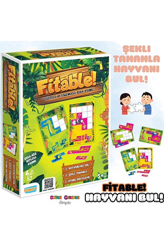 Fitable Hayvan Oyunu - Eşleştirme Aktivite Oyunu - Şekil Tamamlama Oyunu - Akıl Oyunu Zeka Oyunu - H