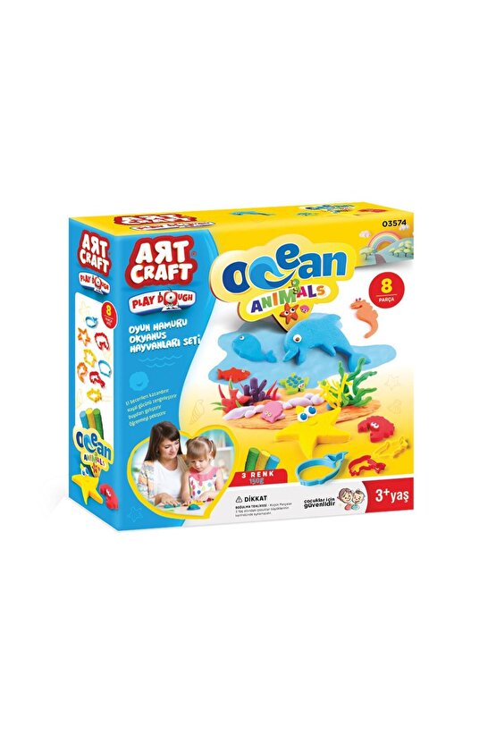 03574 Dede, Okyanus Hayvanları Seti Oyun Hamuru 150 gr  +3 yaş