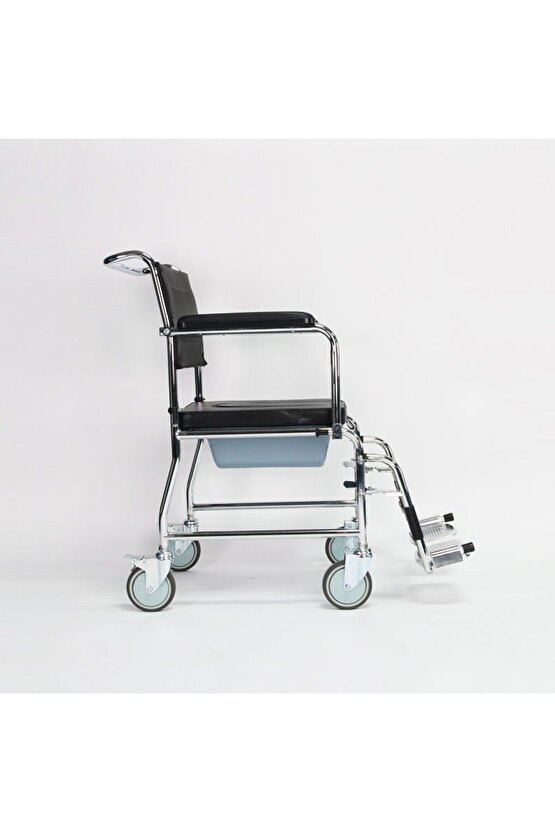 Haspet Klozetli Tekerlekli Sandalye | Tuvaletli Sandalye | Banyo Sandalyesi