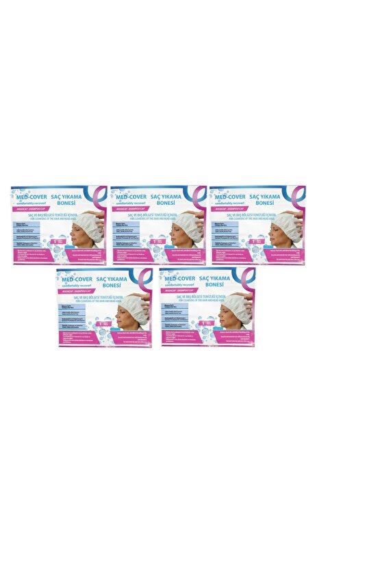Med-cover Hasta Saç Bakımtemizlemeyıkama Bonesi (5 Adetpaket)