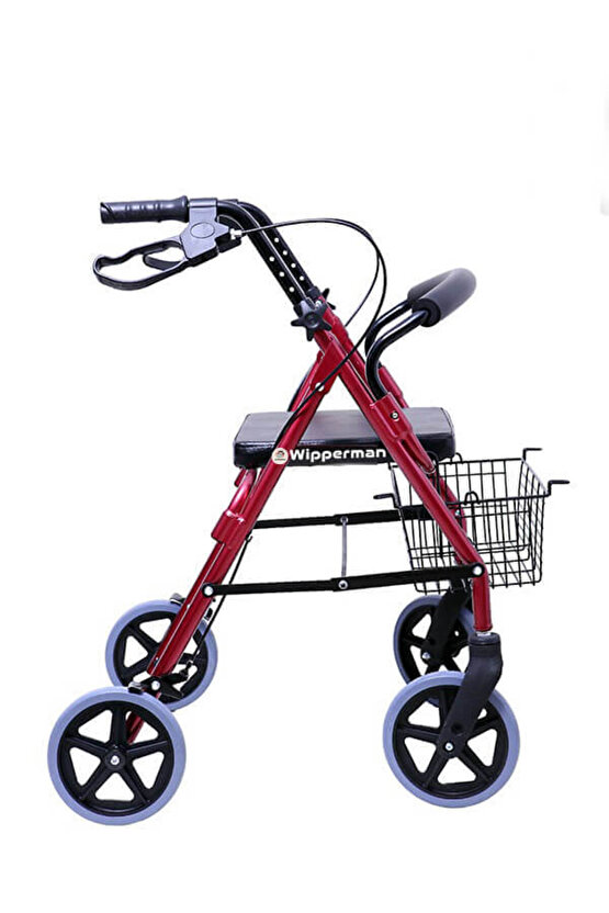 SEPETLİ Arkalıklı Tekerlekli Yürüteç Walker Ekonomik Rollator Hasta Yaşlı Yürüteci