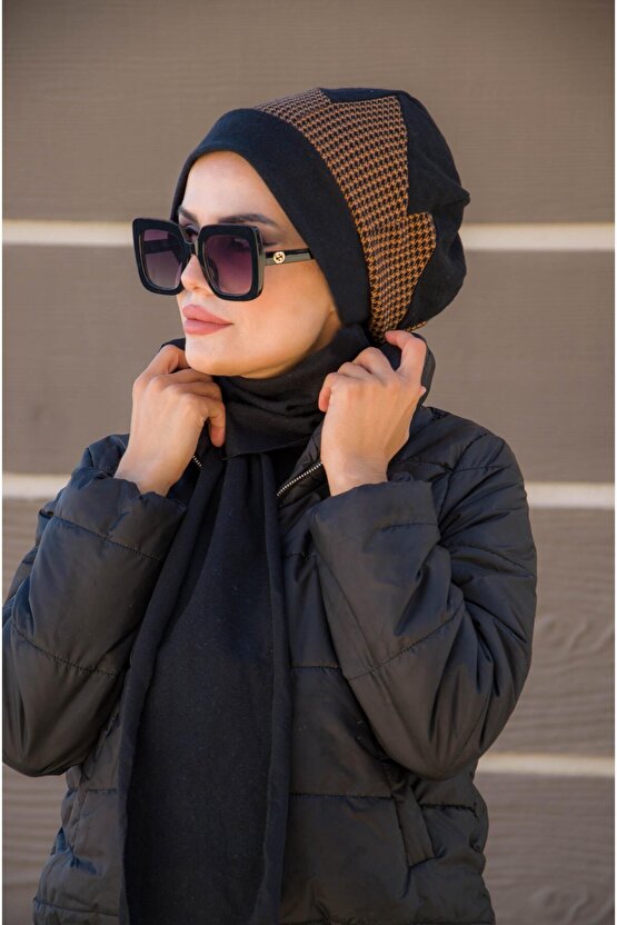 Siyah Hardal Kazayağı Tesettür Bere