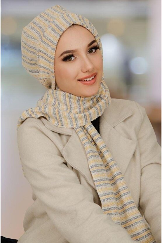 Kemik Çizgili Tesettür Bere