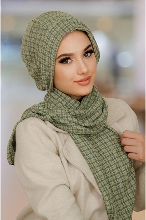 Kuşkonmaz Yeşil Tesettür Bere