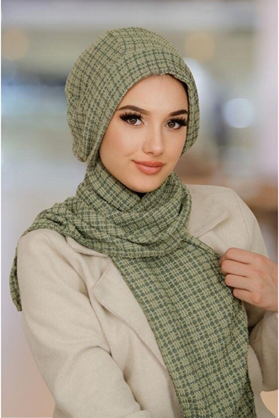 Kuşkonmaz Yeşil Tesettür Bere