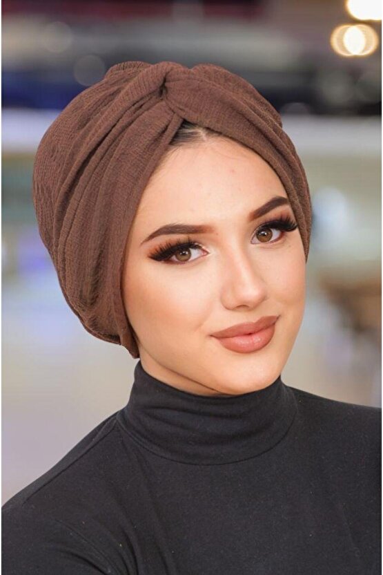 Karamel Kahve Burgu Hazır Bone