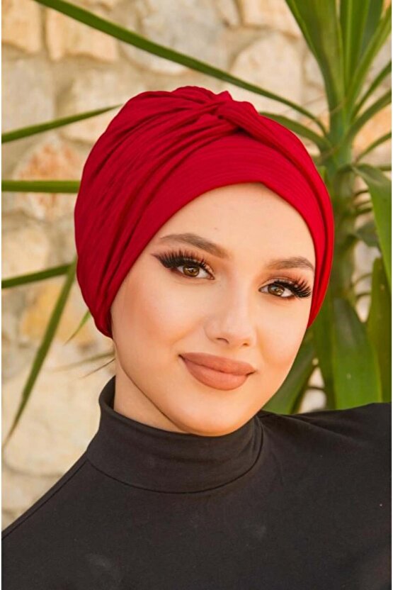 Bordo Burgu Detaylı Bone