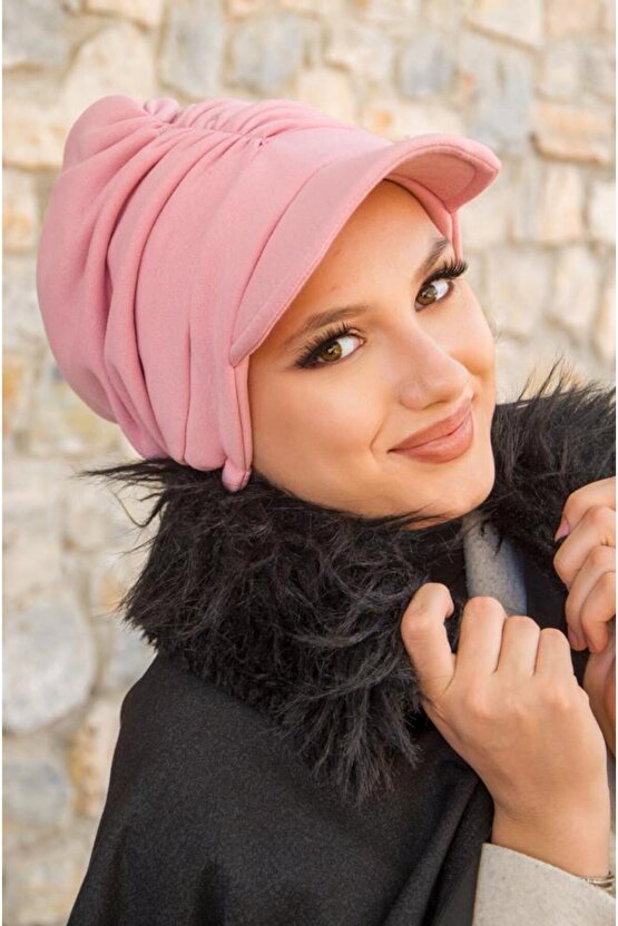 Pudra Kışlık Tesettür Şapka