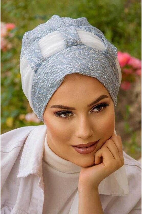 Bebe Mavi Simli Abiye Bone