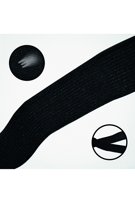 4 Cm 25 Metre Siyah Süper Dokuma Bel Paça Lastiği Geniş Lastik Lateks Ürün