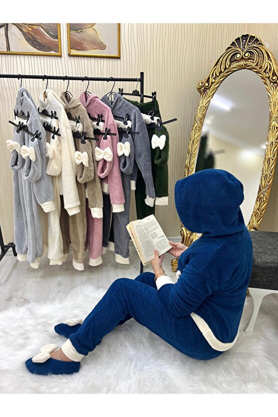 peluş kapşonlu kanguru model (PATİK HEDİYELİ)