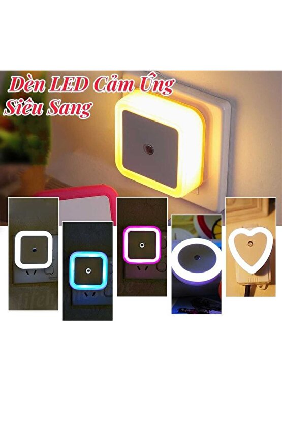 Fotoselli Led Gece Lambası Amber Renk Sadece Gece Otomatik Yanan 1 Watt Amber Renk Led Gece Lambası