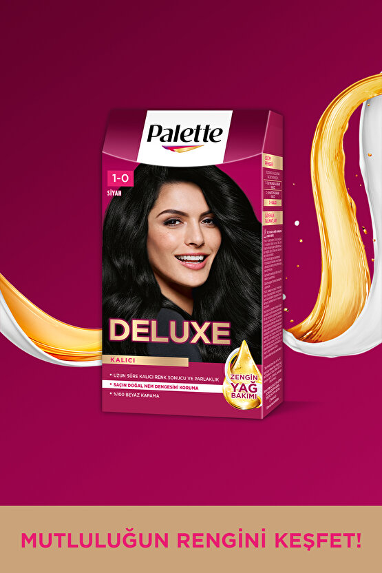 Deluxe 1-0 Siyah Zengin Yağ Bakımı Kit Saç Boyası Bakım Maskesi