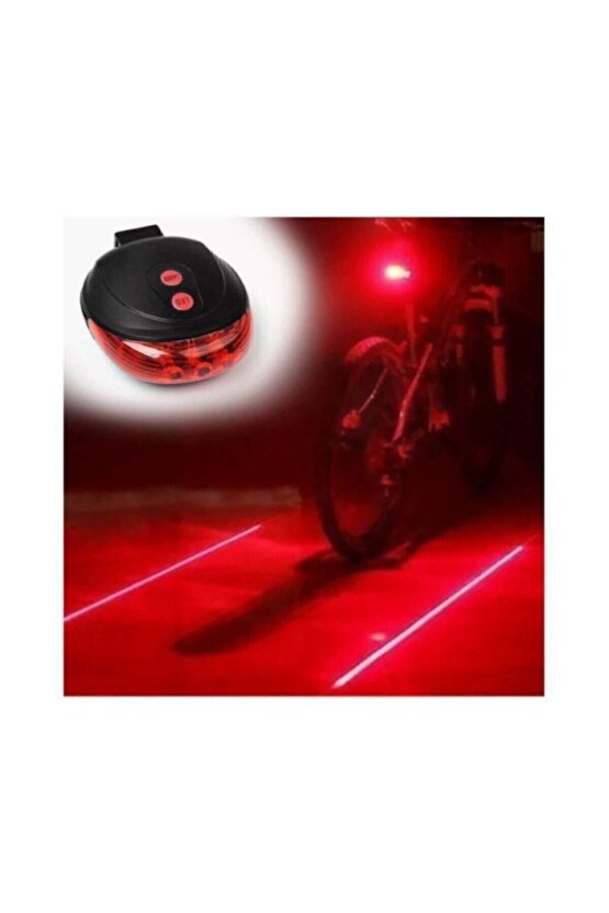 Bisiklet Arka Stop Lambası Lazer Şeritli Led Işık