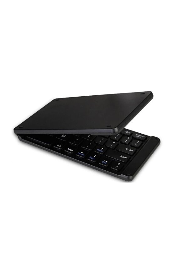 Samsung Galaxy Tab S6 Lite Sm-p610 Uyumlu Bluetooth Mini Katlanır Kablosuz Klavye + Dokunmatik Kalem