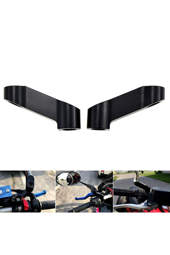 ÜNİVERSAL AYNA UZATMA GENİŞLETME APARATI SİYAH 10mm DÜZ DİŞ PCX