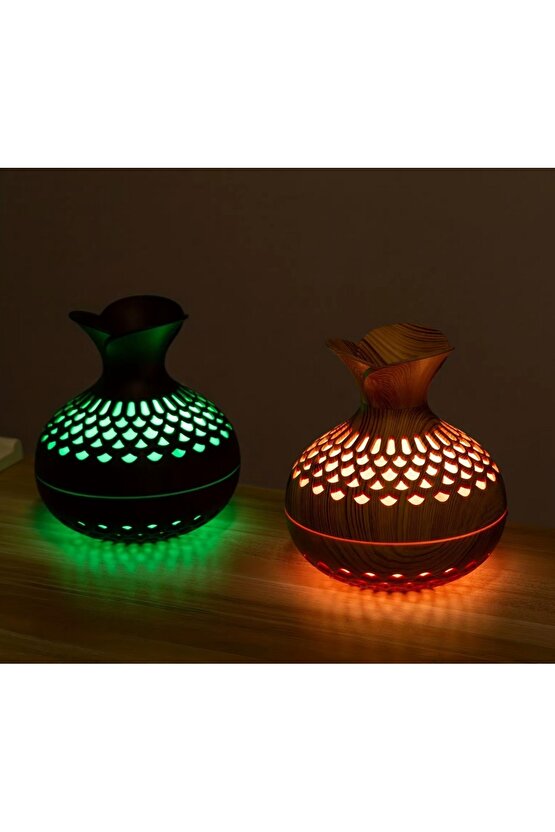 ODA HAVA NEMLENDİRİCİ 300ML RGB LED IŞIKLI HUMUDİFİER AROMA DİFİZÖR BUHAR MAKİNESİ