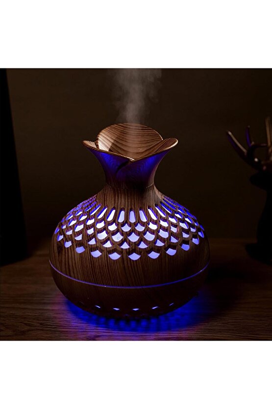 ODA HAVA NEMLENDİRİCİ 300ML RGB LED IŞIKLI HUMUDİFİER AROMA DİFİZÖR BUHAR MAKİNESİ
