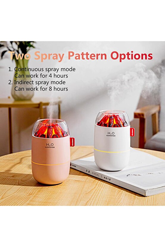 ODA HAVA NEMLENDİRİCİ HUMUDİFİER 280ML LED IŞIKLI BUHAR MAKİNESİ EV OFİS ARAÇ İÇİN UYGUN