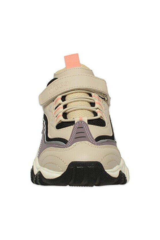 Pote Outdoor Cırtlı Cocuk Spor Ayakkabı BEJ