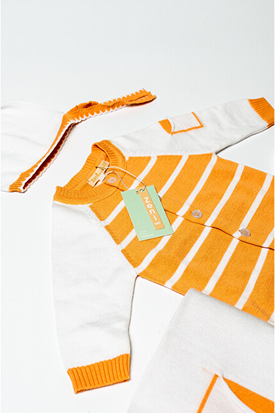 Yenidoğan 4lü Örme Triko Bebek Set