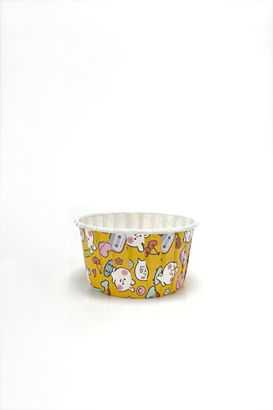 50li Kağıt Muffin Kek Kapsülü Tavşan Desenli, Cupcake Kalıbı, Kek Kalıbı