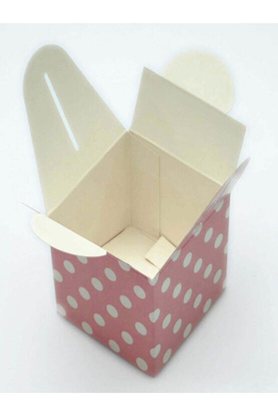 kare karton puanlı lokum kutusu 50 li