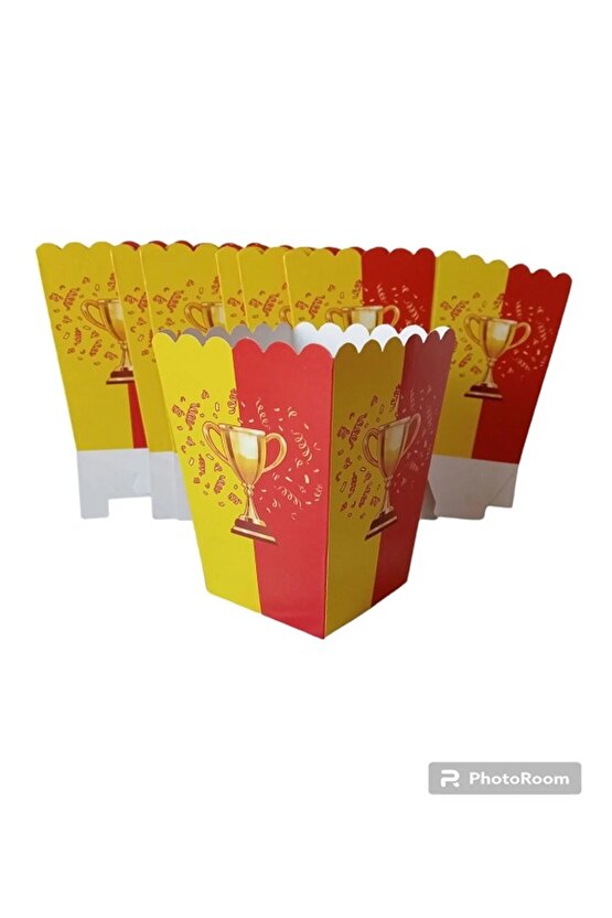 Sarı Kırmızı Kupalı Mısır Kutusu 8 Li Paket