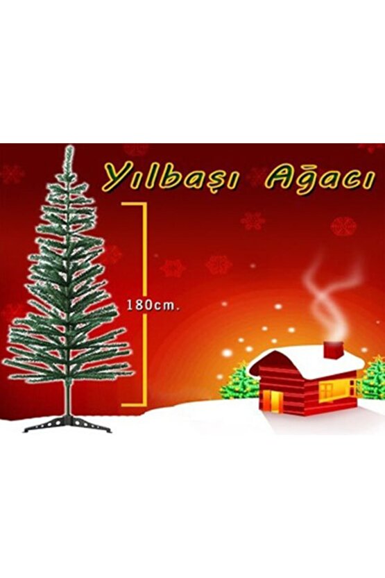 Yeşil Yılbaşı Çam Ağacı  180 cm
