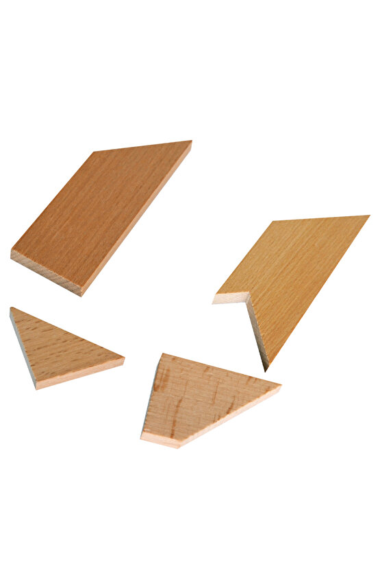 T Tangram Montessori Eğitim Materyali 4 Parça 100 Şekil