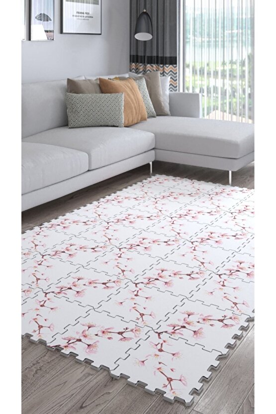 Dekoratif Yumuşak Modern Salon Halısı Ths5 | Yapboz Halı | Puzzle Halı