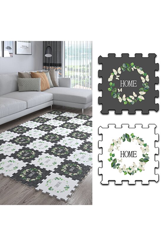 Tekstil Baskılı Büyük Küçük Salon Halısı Ths4 | Yapboz Halı | Puzzle Halı