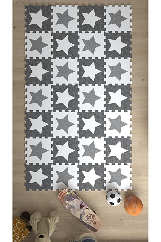 Yumuşak Yıldızlı Bebek Çocuk Odası Sı Thc7 | Yapboz Halı | Puzzle Halı