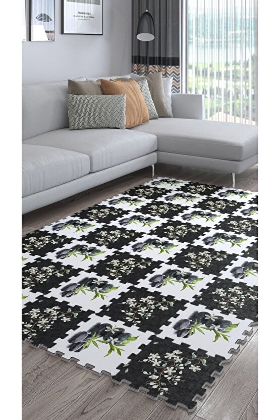 Yıkanabilir Büyük Küçük Salon Halısı Ths2 | Yapboz Halı | Puzzle Halı