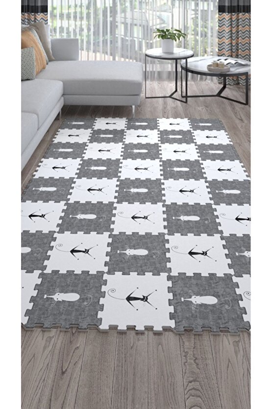 Dekoratif Yıkanabilir Yumuşak Salon Halısı Ths1 | Yapboz Halı | Puzzle Halı