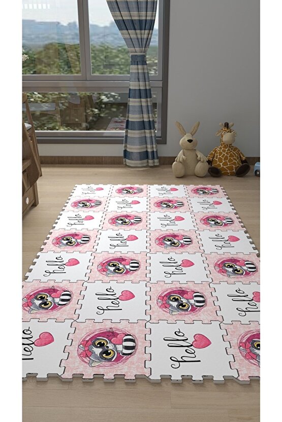 Baskılı Yıkanabilen Kız Çocuk Bebek Odası Sı Thc20 | Yapboz Halı | Puzzle Halı