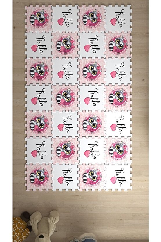 Baskılı Yıkanabilen Kız Çocuk Bebek Odası Sı Thc20 | Yapboz Halı | Puzzle Halı