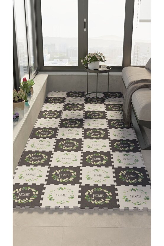 Dekoratif Cam Balkon Yer Halısı Thb4 | Yapboz Halı | Puzzle Halı