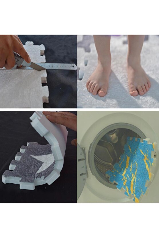 Dekoratif Cam Balkon Yer Halısı Thb4 | Yapboz Halı | Puzzle Halı