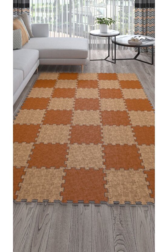 Makinede Yıkanabilir Dikdörtgen Büyük Halı Ths29 | Yapboz Halı | Puzzle Halı