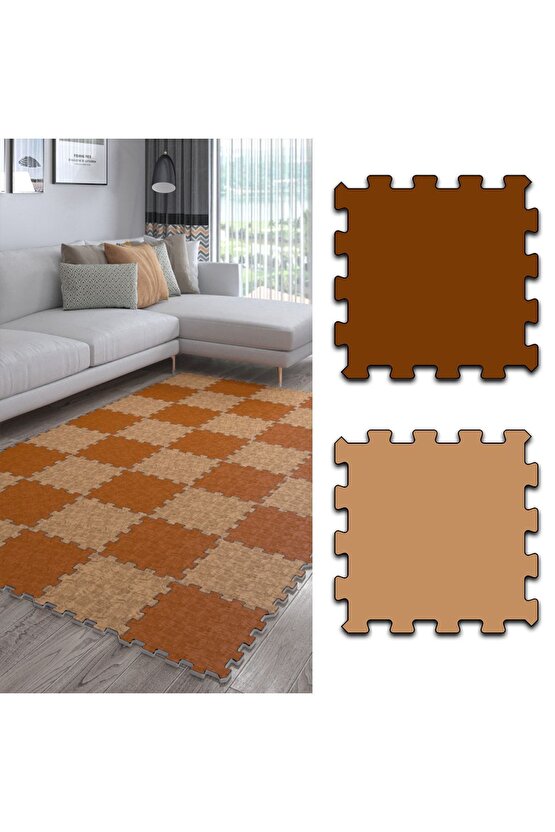 Makinede Yıkanabilir Dikdörtgen Büyük Halı Ths29 | Yapboz Halı | Puzzle Halı