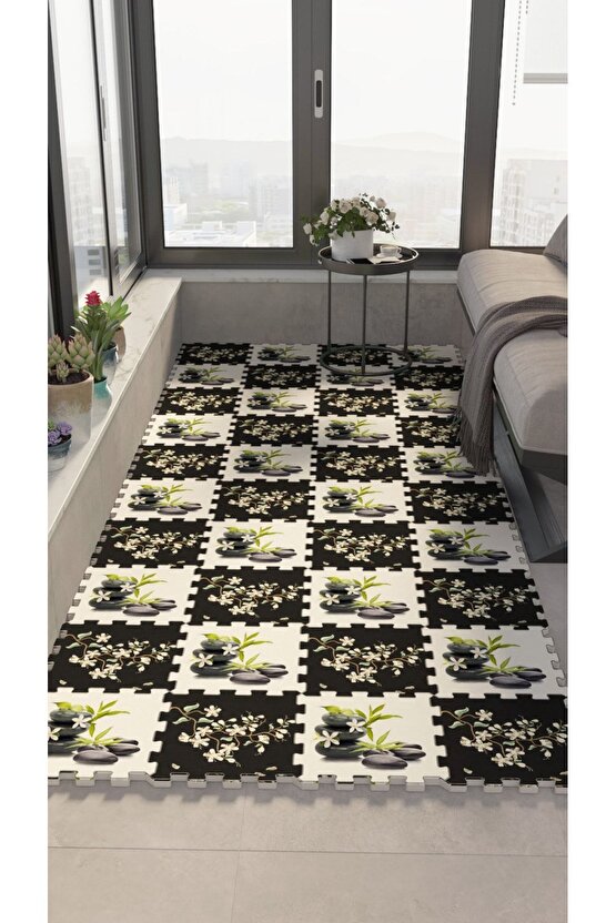 Yıkanabilir Dekoratif Yumuşak Cam Balkon Halısı Thb2 | Yapboz Halı | Puzzle Halı