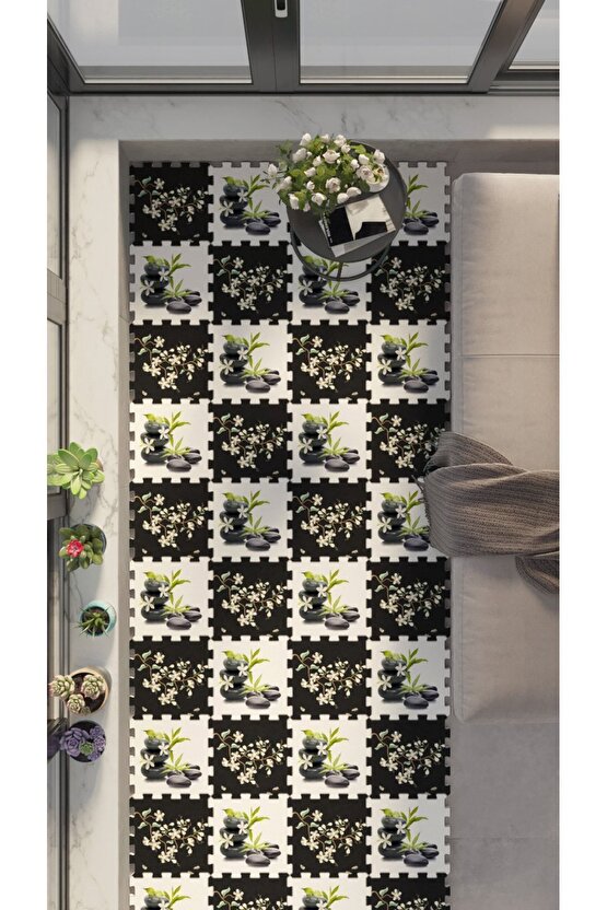 Yıkanabilir Dekoratif Yumuşak Cam Balkon Halısı Thb2 | Yapboz Halı | Puzzle Halı