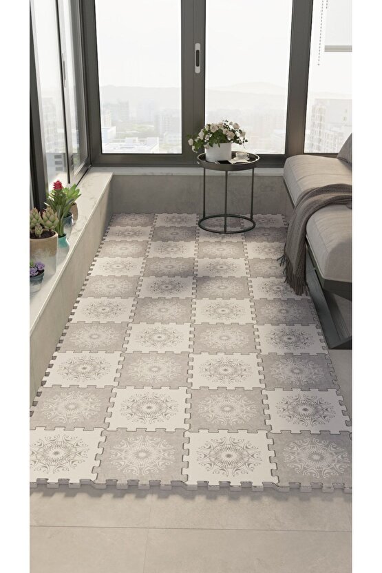 Küçük Dekoratif Balkon Halısı Thb12 | Yapboz Halı | Puzzle Halı