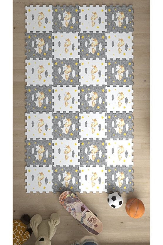 Dekoratif Makinede Yıkanabilen Çocuk Odası Sı Thc19 | Yapboz Halı | Puzzle Halı