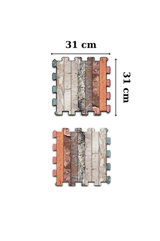 Baskılı Dekoratif Yıkanabilir Kare Salon Halısı Ths18c | Yapboz Halı | Puzzle Halı
