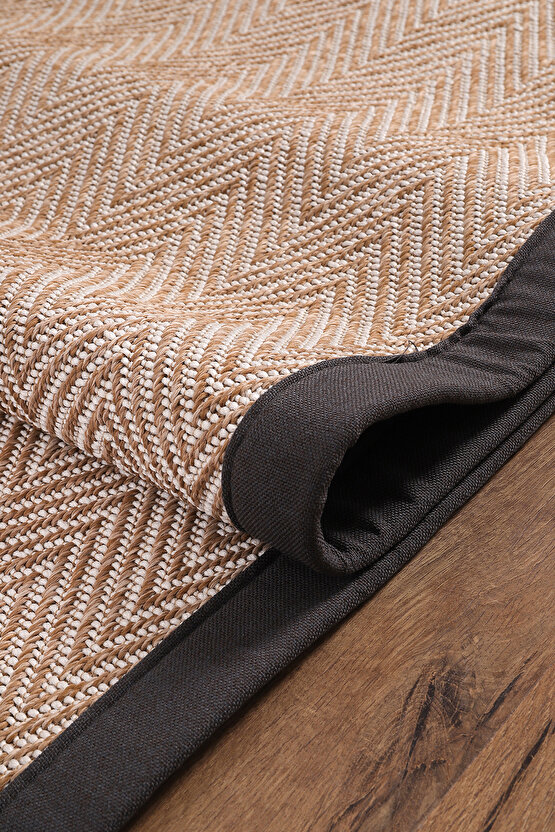 0408-Antrasit Kumaş Bordür Sisal Halı Kilim Hav Toz Vermez Kolay Temizlenen Hasır Kilim