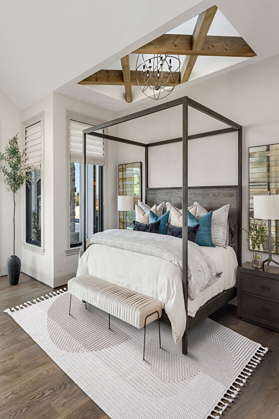 Mumbai 321 Bej - Beyaz Yumuşak Dokulu Halı Kilim Salon Mutfak Koridor  Yolluk Dokuma Makine Halısı