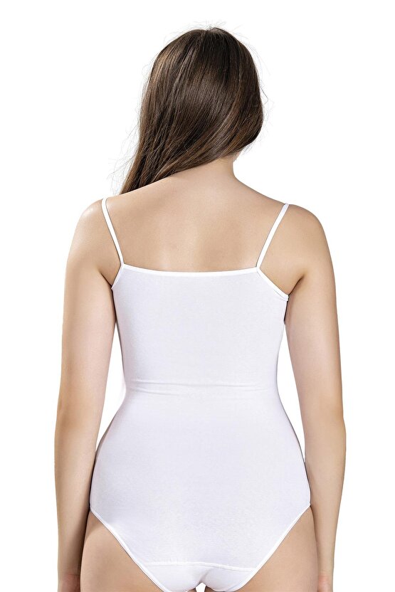 Kadın Ip Askılı Kancalı Likralı Body 502 - 6 Adet